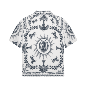 Regista tile print button up T Shirt