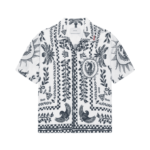 Regista tile print button up T Shirt