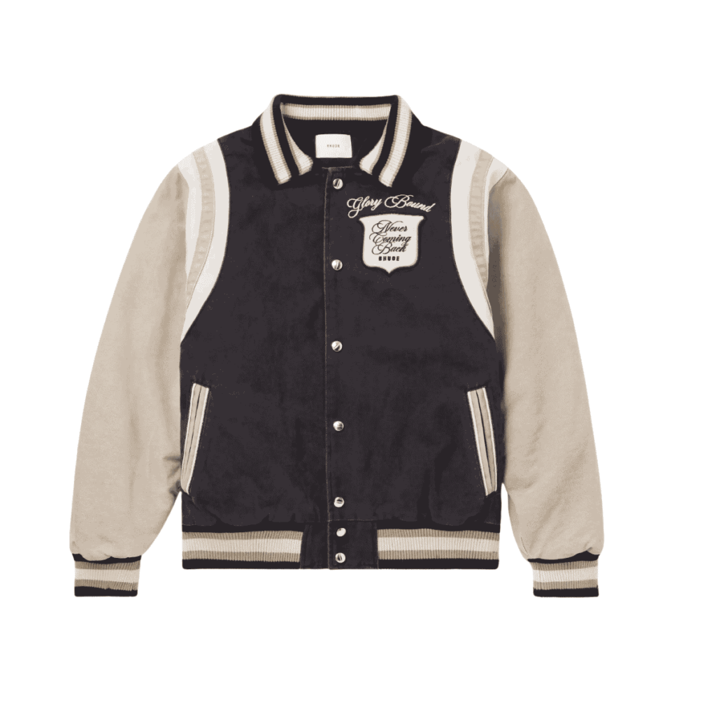 Rhude Embroidered Canvas Varsity Jacket