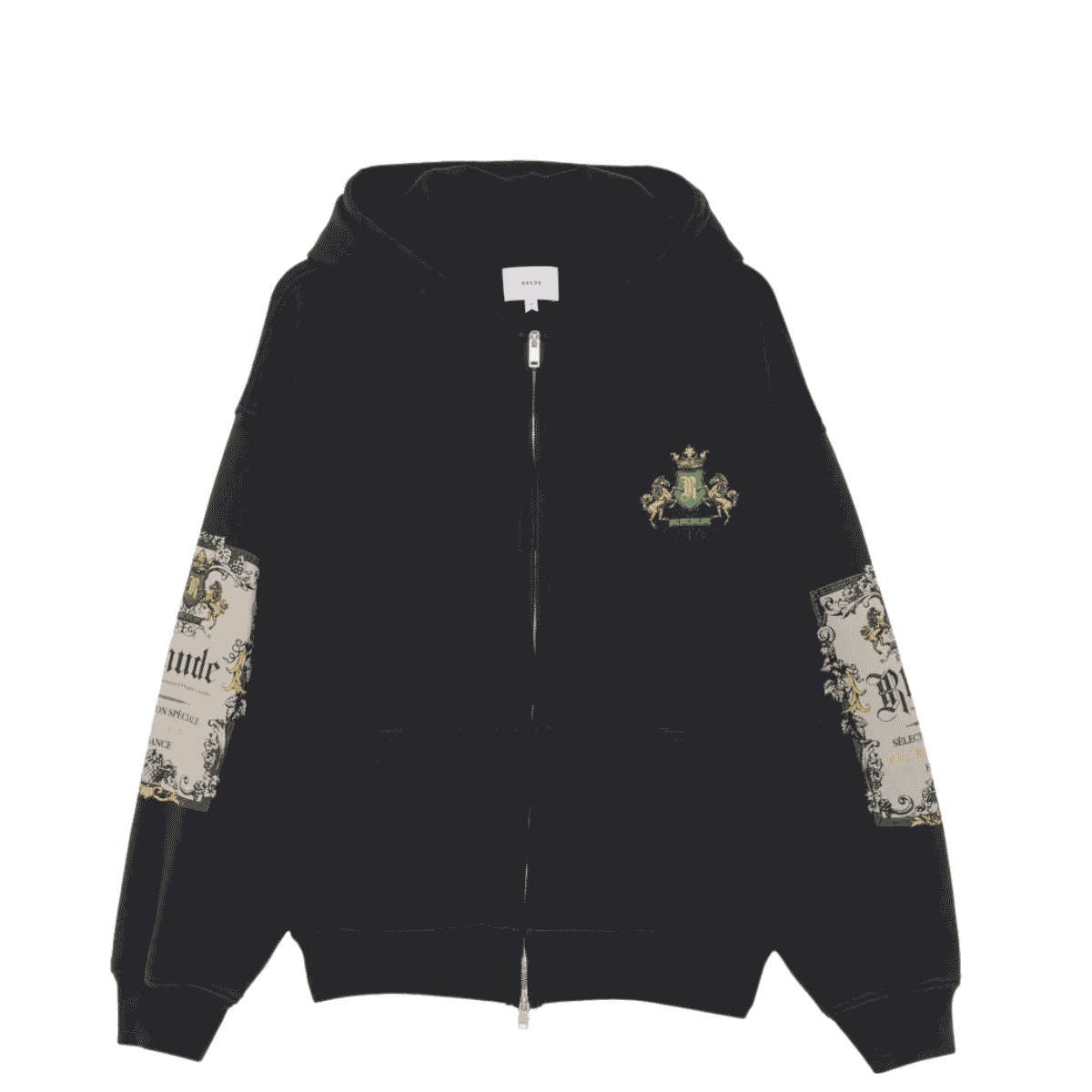 Rhude-graphic-print-zip-up-hoodie Rhude graphic print zip-up hoodie