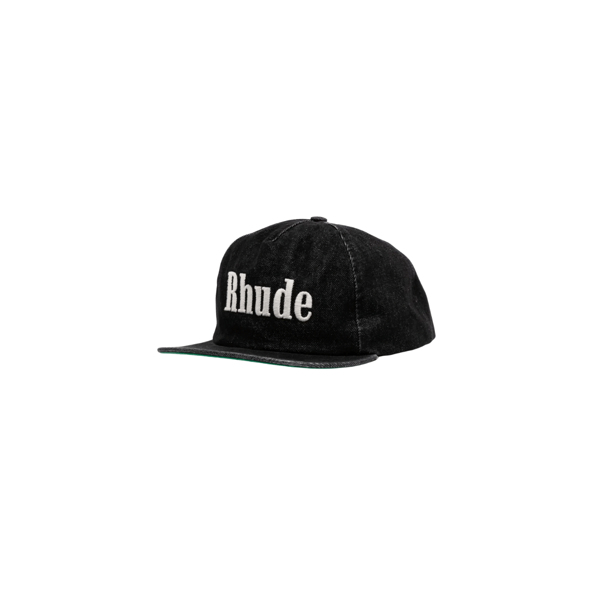 Rhude-logo-embroidered-denim-baseball-cap Rhude logo-embroidered denim baseball cap