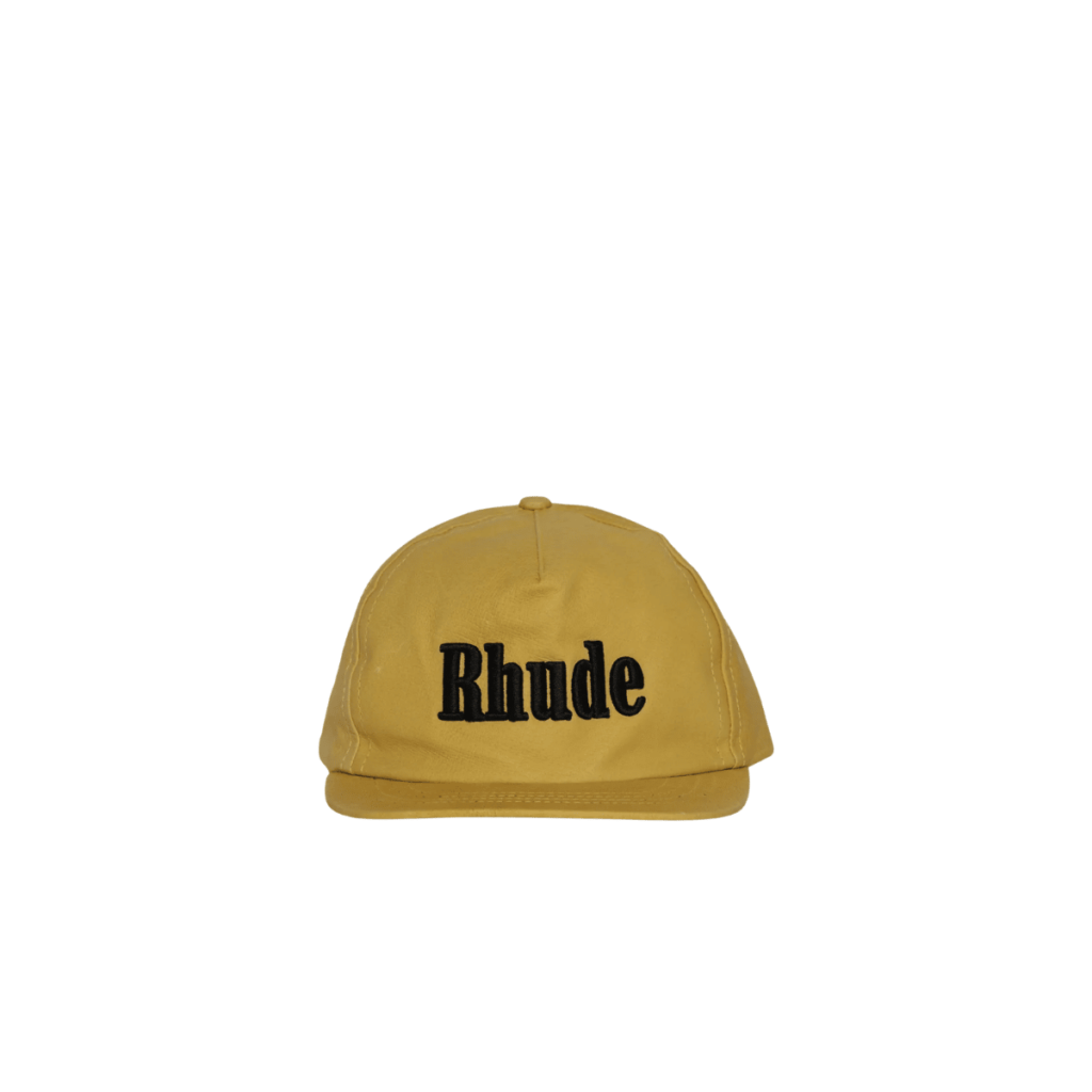 Rhude logo-embroidered leather cap