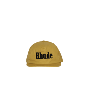 Rhude logo-embroidered leather cap