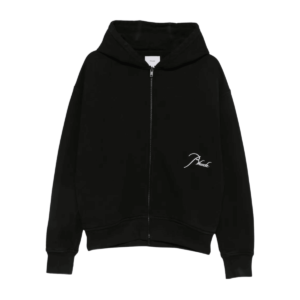 Rhude logo embroidered zip-up hoodie